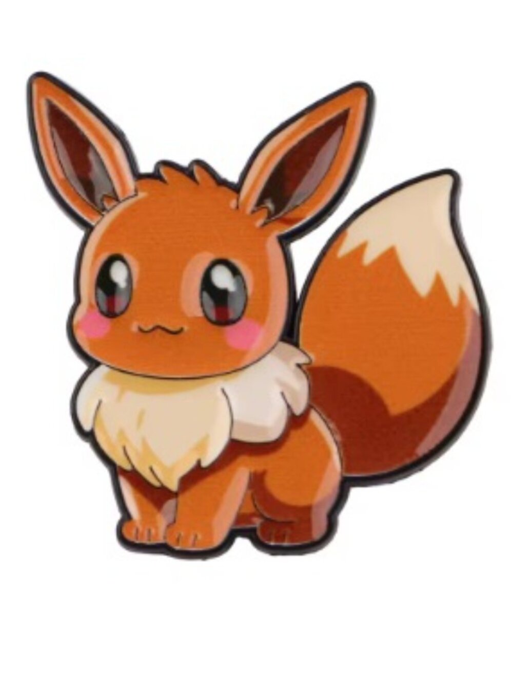 Pokemon Eevee Chibi Monster Character Kawaii Glossy Enamel Lapel Pin Brooch